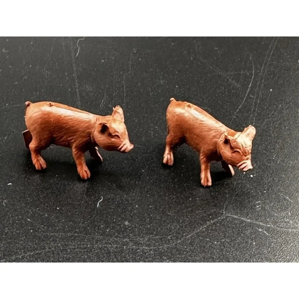 Allstate Marx Happi Time Farm Playset 1959 Auburn Red 2‎ Pigs Tim Mee PPC